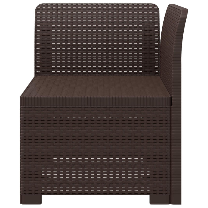 Canapea de Grădină cu 1 Loc Aspect Rattan PP Maro WALTI