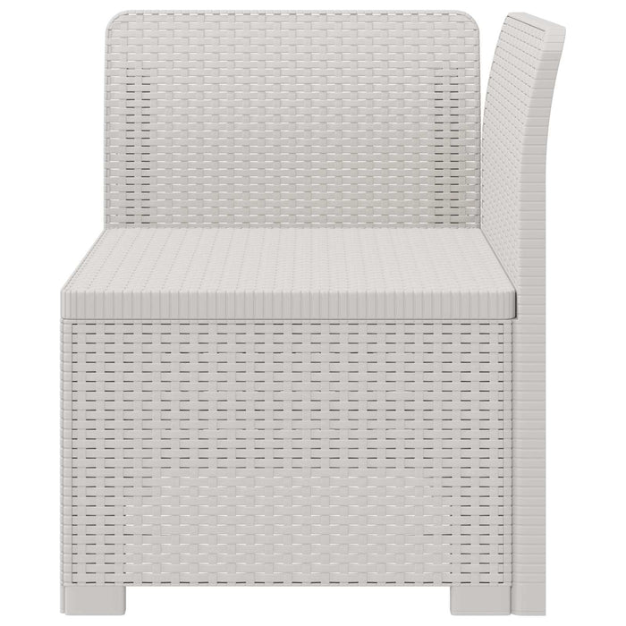 Canapea de Grădină cu 1 Loc Aspect Rattan PP Alb WALTI