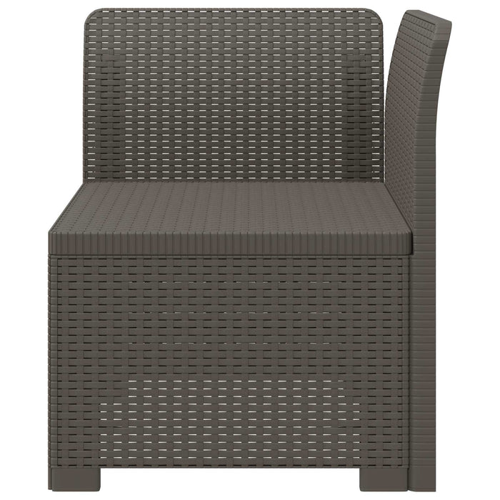 Canapea de Grădină cu 1 Loc Aspect Rattan PP Gri deschis WALTI