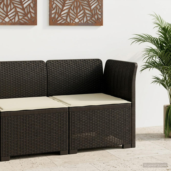 Canapea de Grădină cu 1 Loc cu Pernă Aspect Rattan PP Antracit WALTI