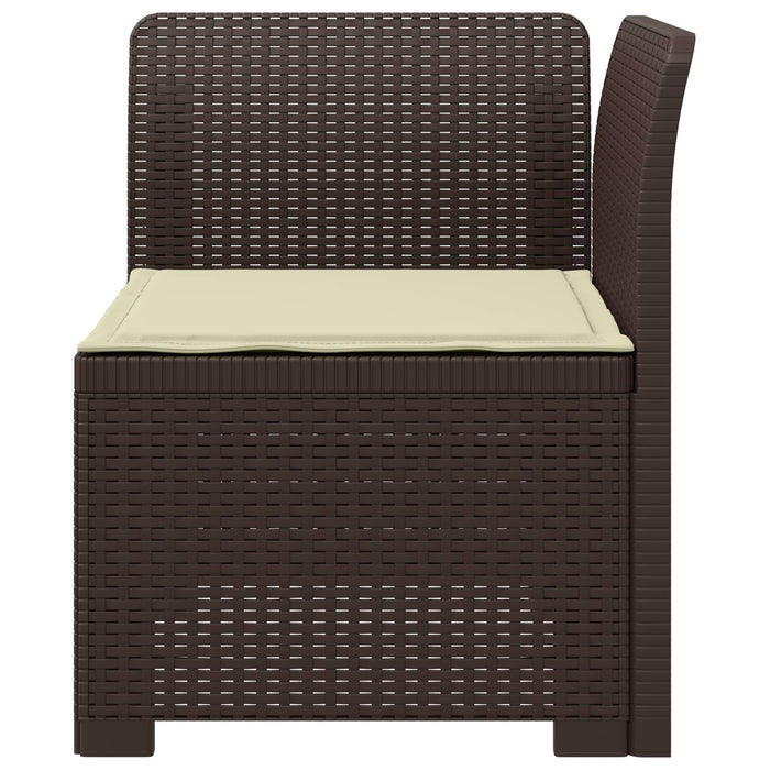 Canapea de Grădină cu 1 Loc cu Pernă Aspect Rattan PP Maro WALTI