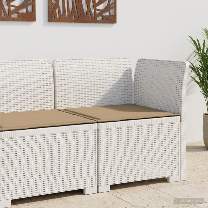 Canapea de Grădină cu 1 Loc cu Pernă Aspect Rattan PP Alb WALTI