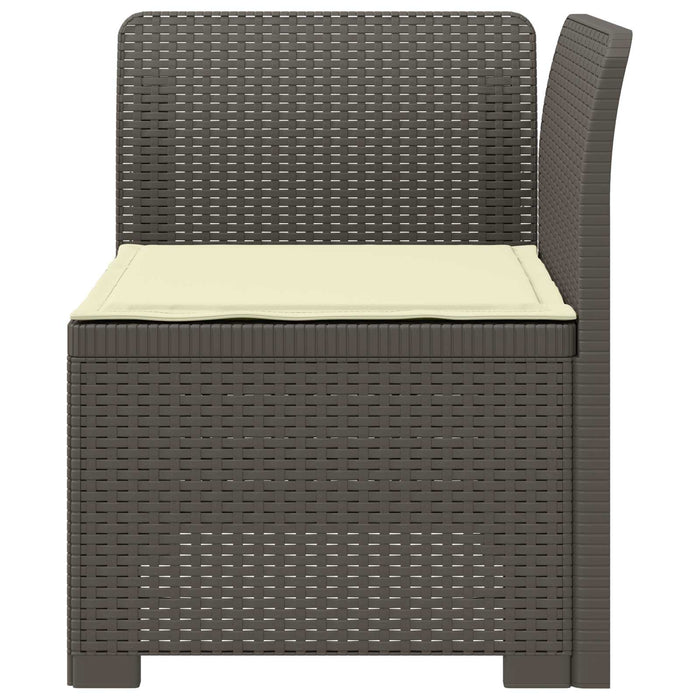 Canapea de Grădină cu 1 Loc cu Pernă Aspect Rattan PP WALTI