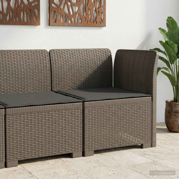 Canapea de Grădină cu 1 Loc cu Pernă Aspect Rattan PP WALTI
