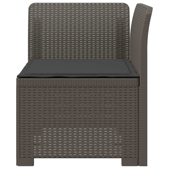 Canapea de Grădină cu 1 Loc cu Pernă Aspect Rattan PP WALTI