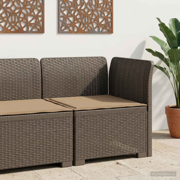 Canapea de Grădină cu 1 Loc cu Pernă Aspect Rattan PP WALTI