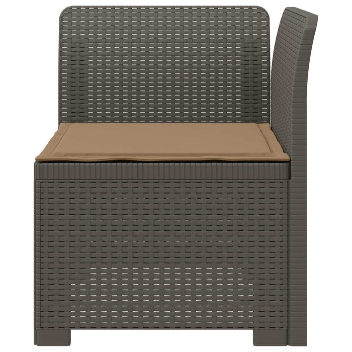 Canapea de Grădină cu 1 Loc cu Pernă Aspect Rattan PP WALTI