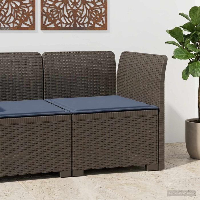 Canapea de Grădină cu 1 Loc cu Pernă Aspect Rattan PP WALTI