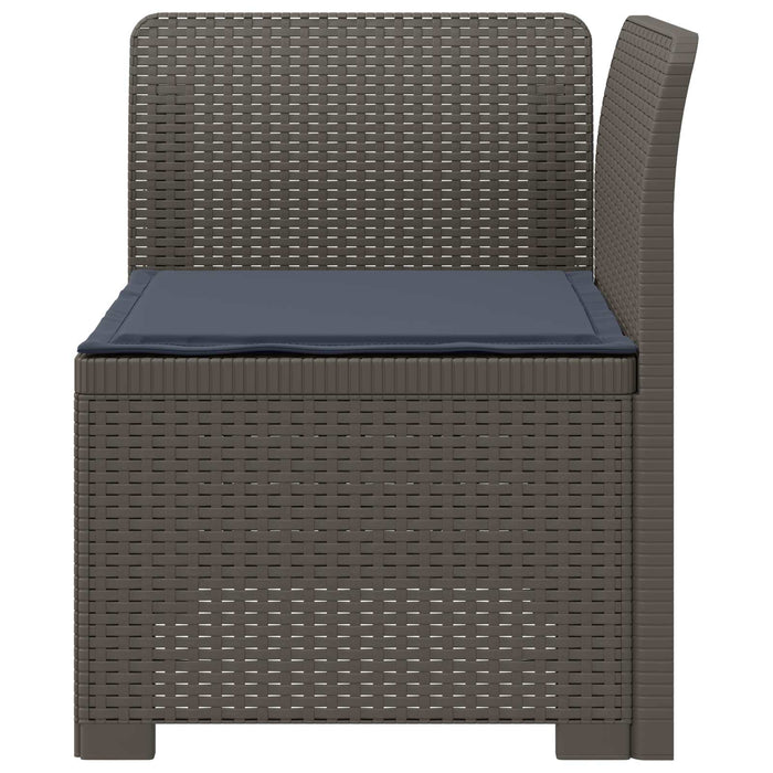Canapea de Grădină cu 1 Loc cu Pernă Aspect Rattan PP WALTI