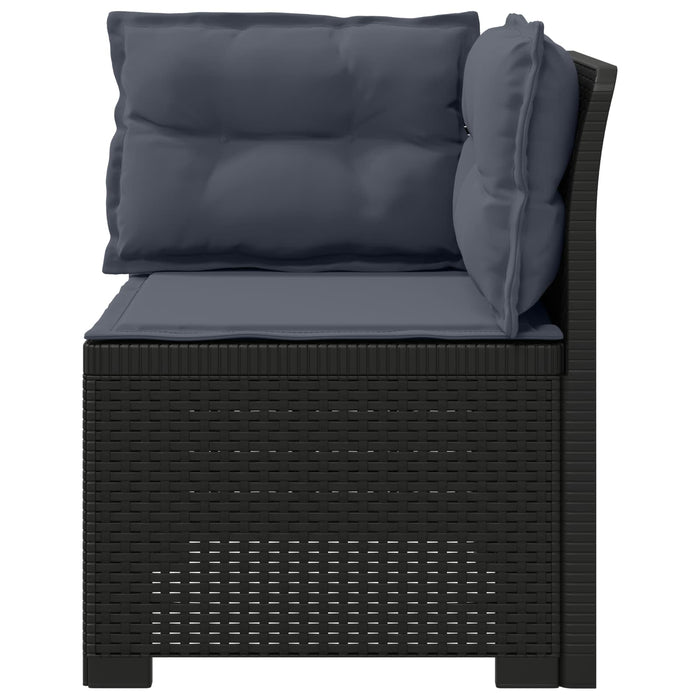Canapea de Grădină cu 1 Loc cu Perne Aspect Rattan PP Antracit WALTI
