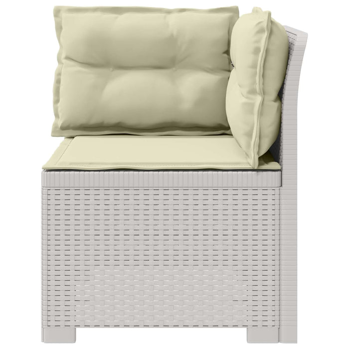 Canapea de Grădină cu 1 Loc cu Perne Aspect Rattan PP Alb WALTI