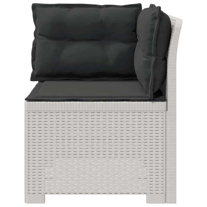 Canapea de Grădină cu 1 Loc cu Perne Aspect Rattan PP Alb WALTI
