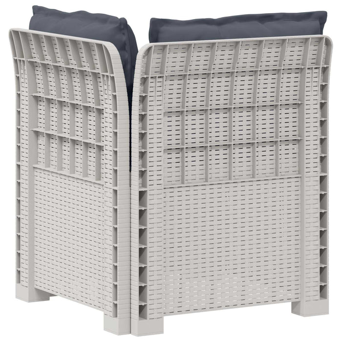 Canapea de Grădină cu 1 Loc cu Perne Aspect Rattan PP Alb WALTI