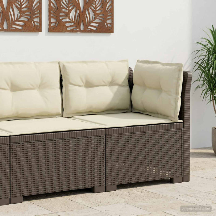 Canapea de Grădină cu 1 Loc cu Perne Aspect Rattan PP WALTI