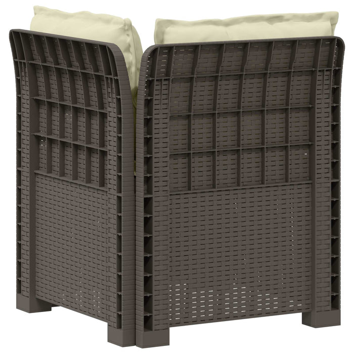 Canapea de Grădină cu 1 Loc cu Perne Aspect Rattan PP WALTI