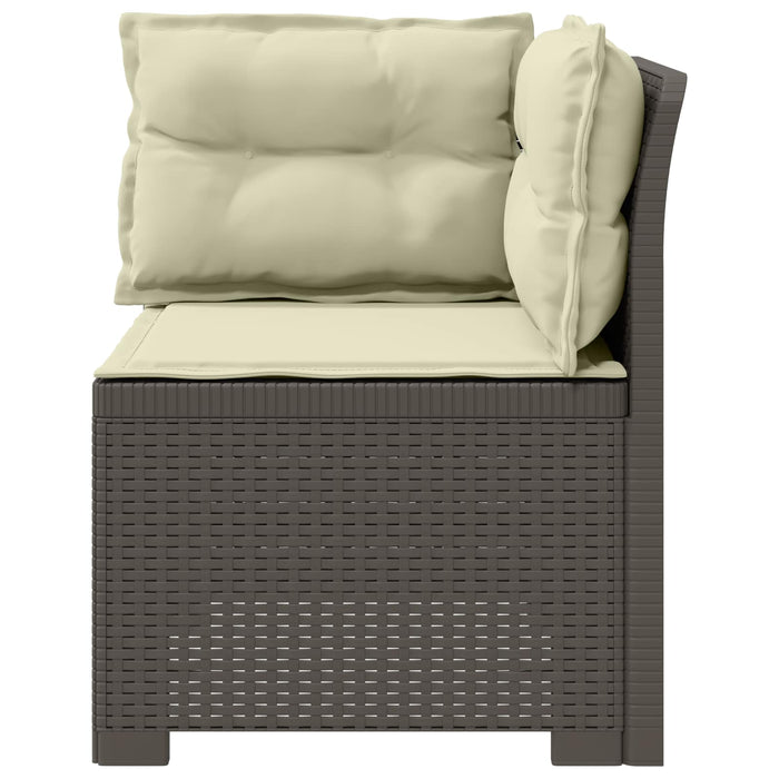 Canapea de Grădină cu 1 Loc cu Perne Aspect Rattan PP WALTI