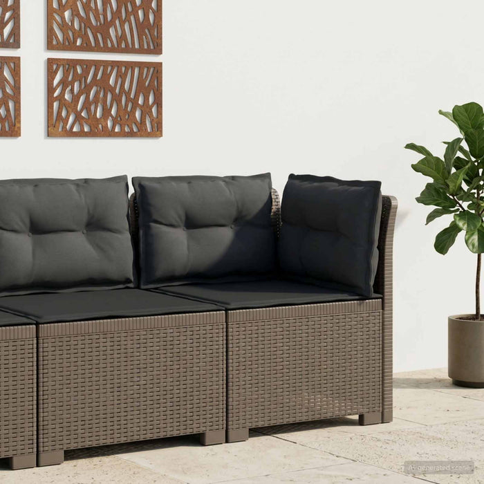 Canapea de Grădină cu 1 Loc cu Perne Aspect Rattan PP WALTI