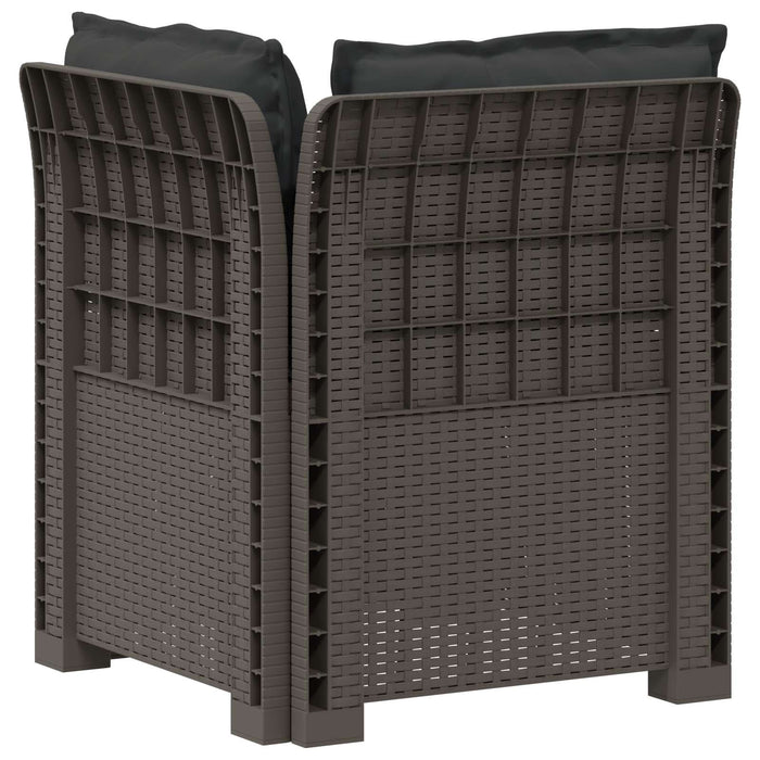 Canapea de Grădină cu 1 Loc cu Perne Aspect Rattan PP WALTI