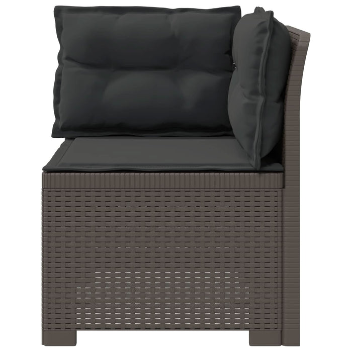 Canapea de Grădină cu 1 Loc cu Perne Aspect Rattan PP WALTI