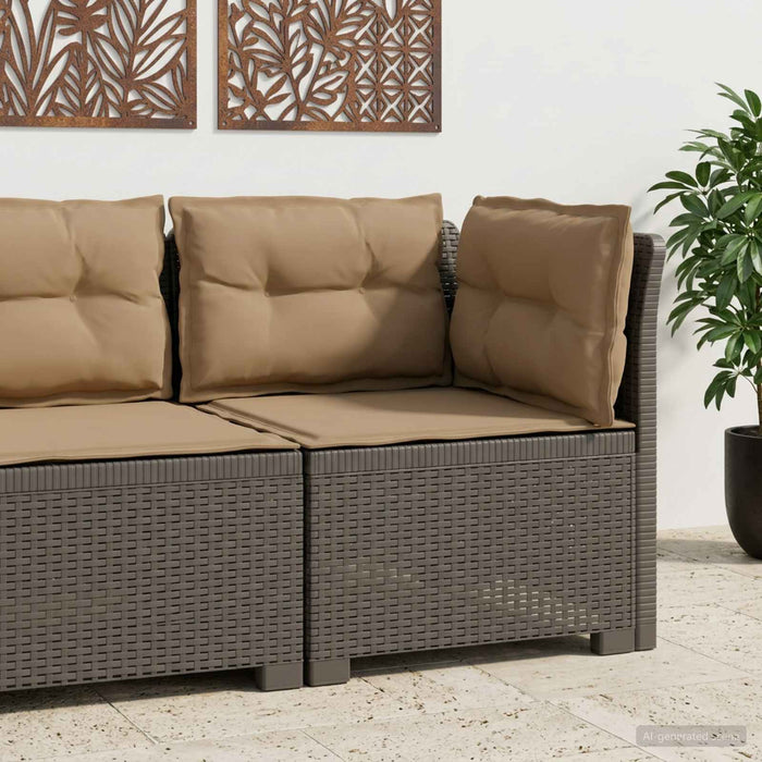 Canapea de Grădină cu 1 Loc cu Perne Aspect Rattan PP WALTI