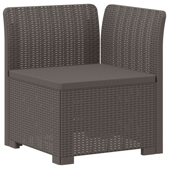 Canapea de Grădină cu 1 Loc cu Perne Aspect Rattan PP WALTI