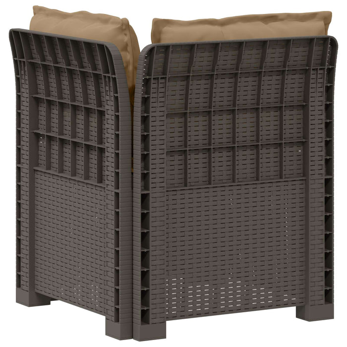 Canapea de Grădină cu 1 Loc cu Perne Aspect Rattan PP WALTI