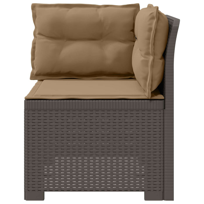 Canapea de Grădină cu 1 Loc cu Perne Aspect Rattan PP WALTI
