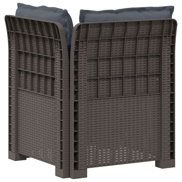 Canapea de Grădină cu 1 Loc cu Perne Aspect Rattan PP WALTI
