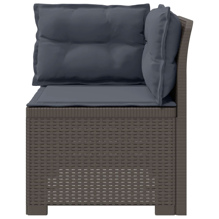 Canapea de Grădină cu 1 Loc cu Perne Aspect Rattan PP WALTI