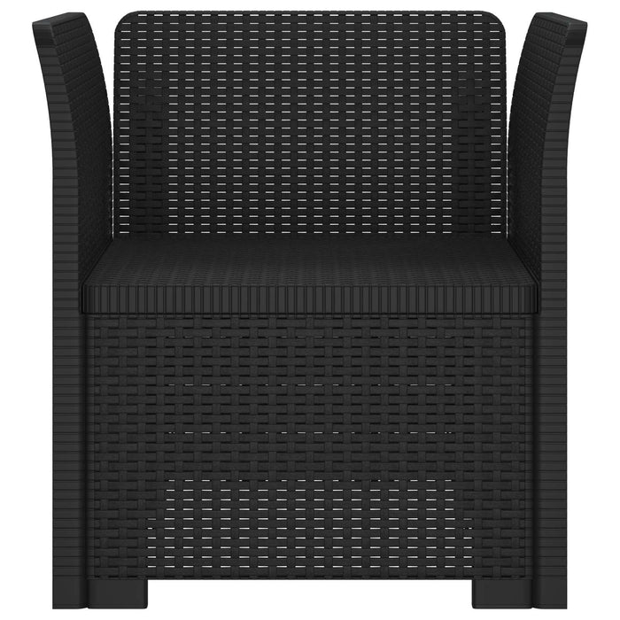 Fotoliu cu 1 Loc Aspect Rattan PP Antracit WALTI