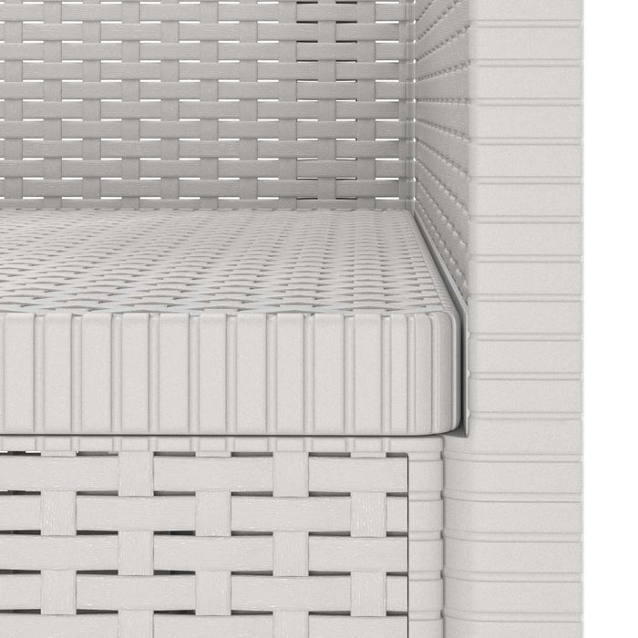 Fotoliu cu 1 Loc Aspect Rattan PP Alb WALTI