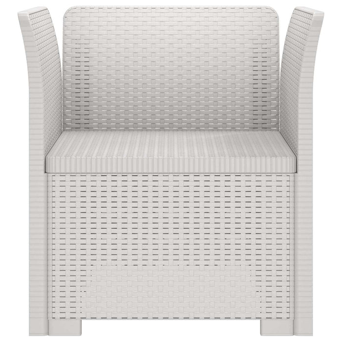 Fotoliu cu 1 Loc Aspect Rattan PP Alb WALTI
