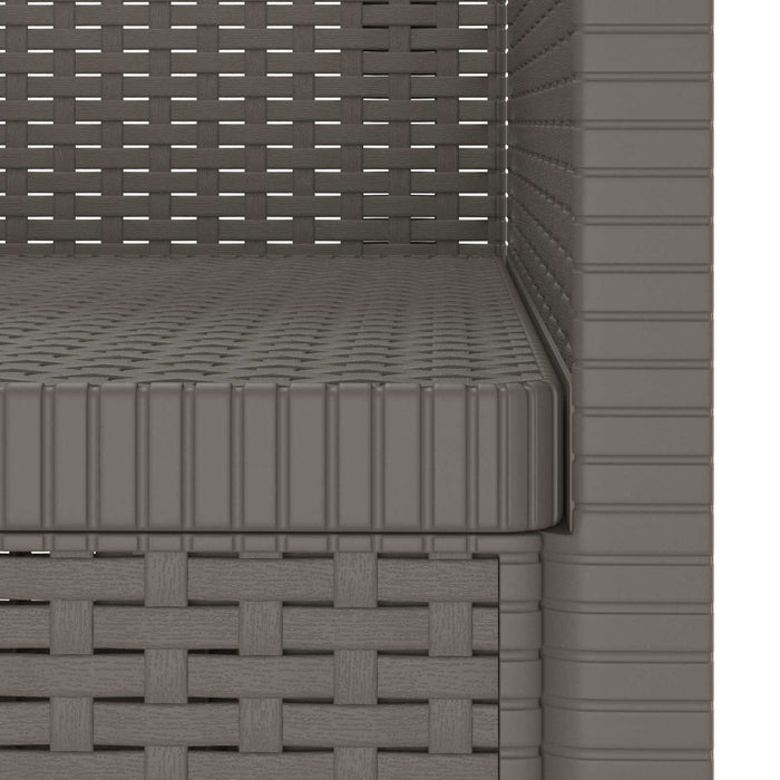 Fotoliu cu 1 Loc Aspect Rattan PP Gri deschis WALTI