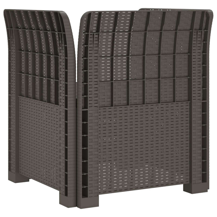 Fotoliu cu 1 Loc Aspect Rattan PP Gri deschis WALTI