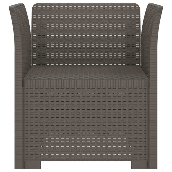 Fotoliu cu 1 Loc Aspect Rattan PP Gri deschis WALTI