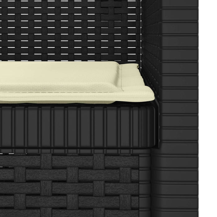 Fotoliu cu 1 Loc cu Pernă Aspect Rattan PP Antracit WALTI