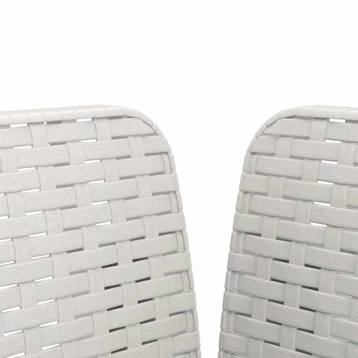 Fotoliu cu 1 Loc cu Pernă Aspect Rattan PP Alb WALTI