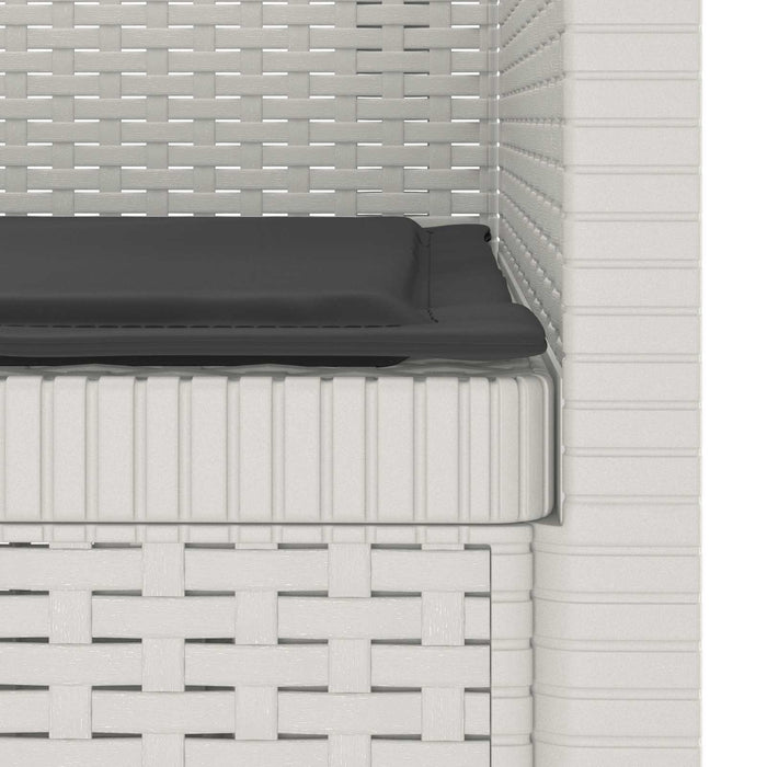 Fotoliu cu 1 Loc cu Pernă Aspect Rattan PP Alb WALTI