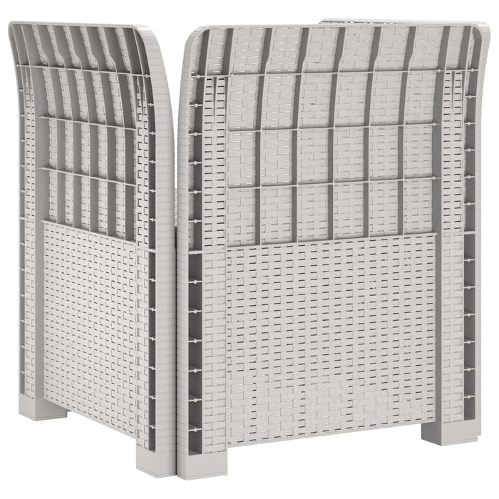 Fotoliu cu 1 Loc cu Pernă Aspect Rattan PP Alb WALTI