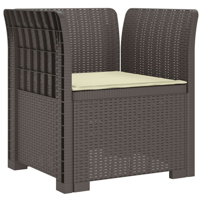 Fotoliu cu 1 Loc cu Pernă Aspect Rattan PP Gri deschis WALTI