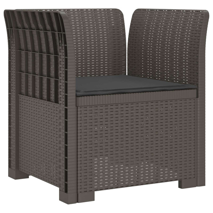 Fotoliu cu 1 Loc cu Pernă Aspect Rattan PP Gri deschis WALTI