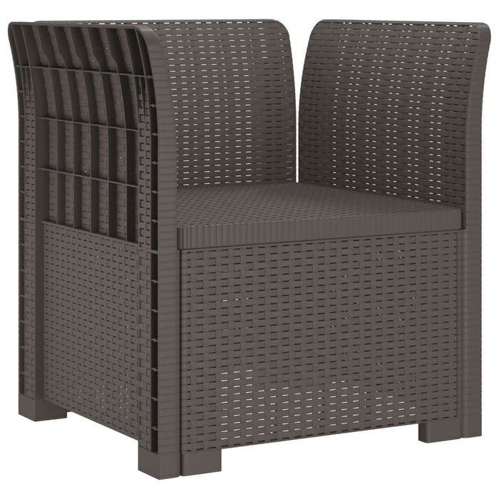 Fotoliu cu 1 Loc cu Pernă Aspect Rattan PP Gri deschis WALTI