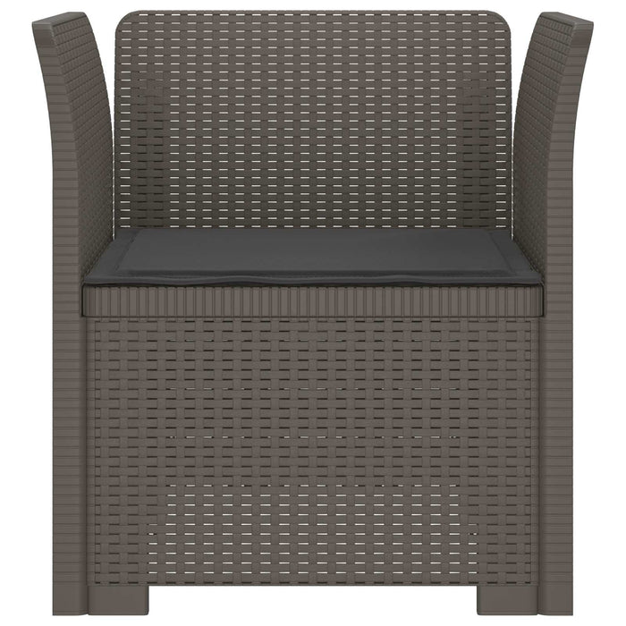 Fotoliu cu 1 Loc cu Pernă Aspect Rattan PP Gri deschis WALTI