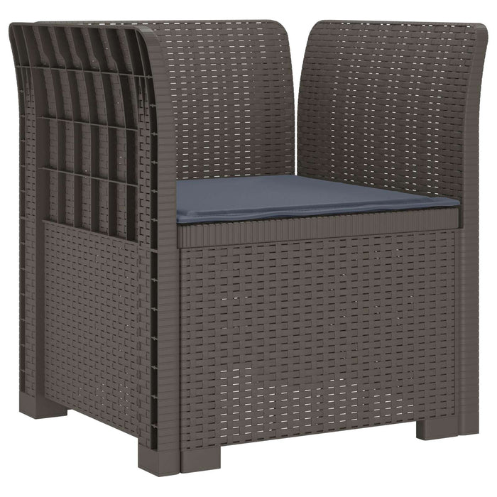 Fotoliu cu 1 Loc cu Pernă Aspect Rattan PP Gri deschis WALTI