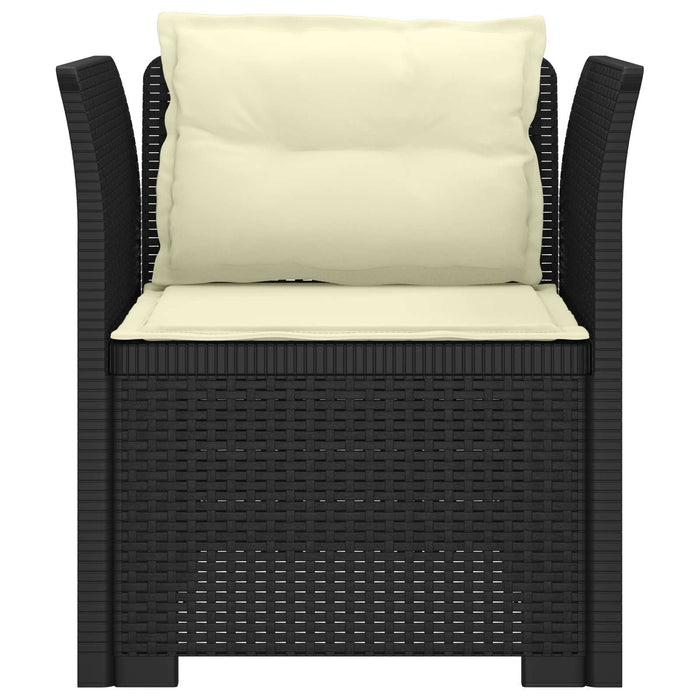 Fotoliu cu 1 Loc cu Perne Aspect Rattan PP Antracit WALTI
