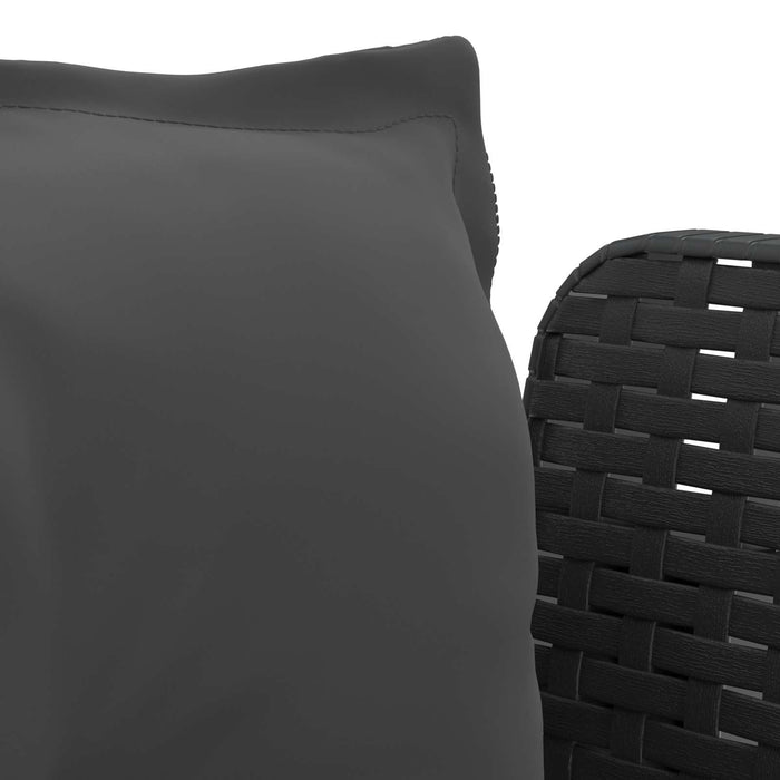 Fotoliu cu 1 Loc cu Perne Aspect Rattan PP Antracit WALTI