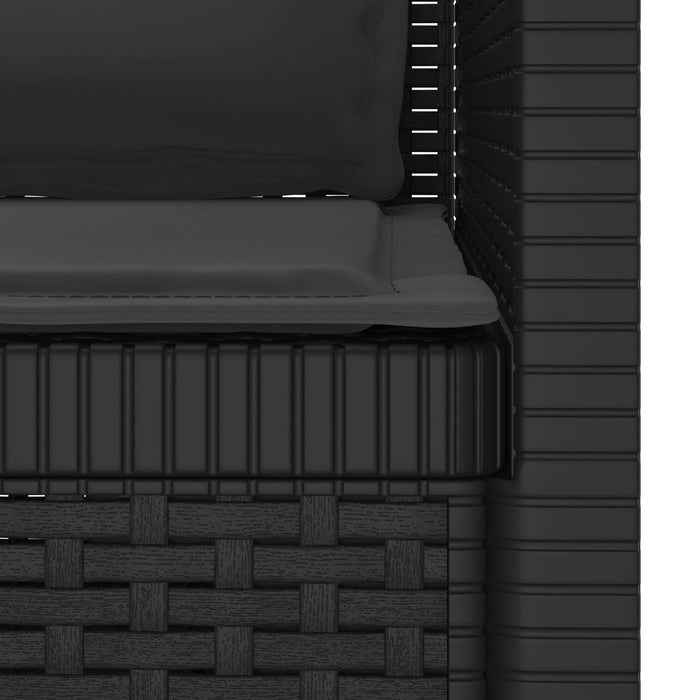 Fotoliu cu 1 Loc cu Perne Aspect Rattan PP Antracit WALTI