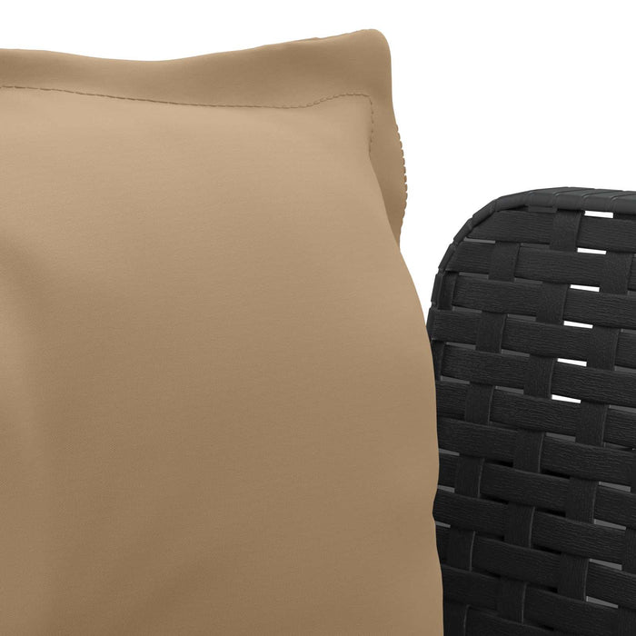 Fotoliu cu 1 Loc cu Perne Aspect Rattan PP Antracit WALTI