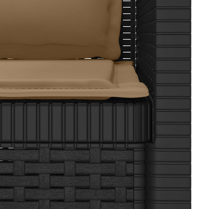 Fotoliu cu 1 Loc cu Perne Aspect Rattan PP Antracit WALTI