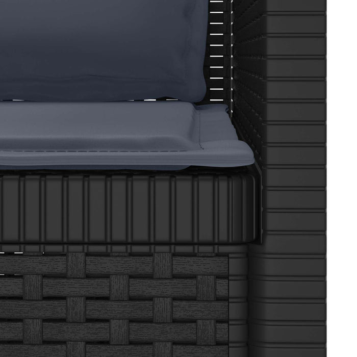 Fotoliu cu 1 Loc cu Perne Aspect Rattan PP Antracit WALTI